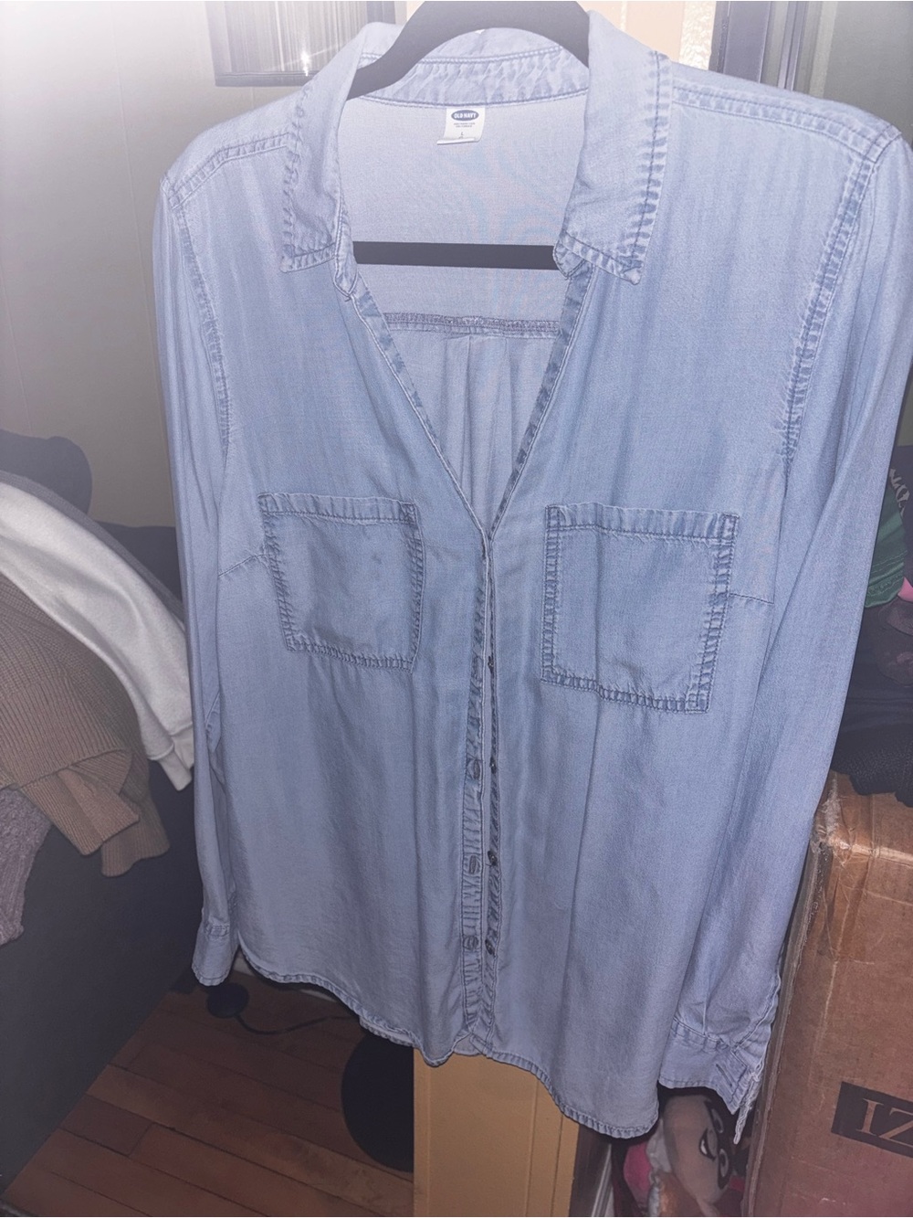 Old Navy Light Blue Denim Shirt